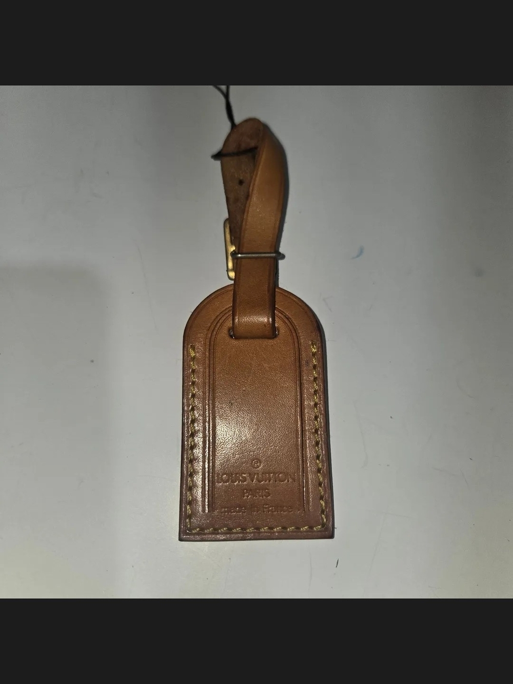 Louis Vuitton Men’s Tan Leather Luggage Tag